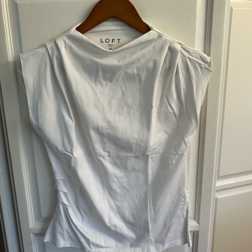 LOFT White Short Sleeve Tee